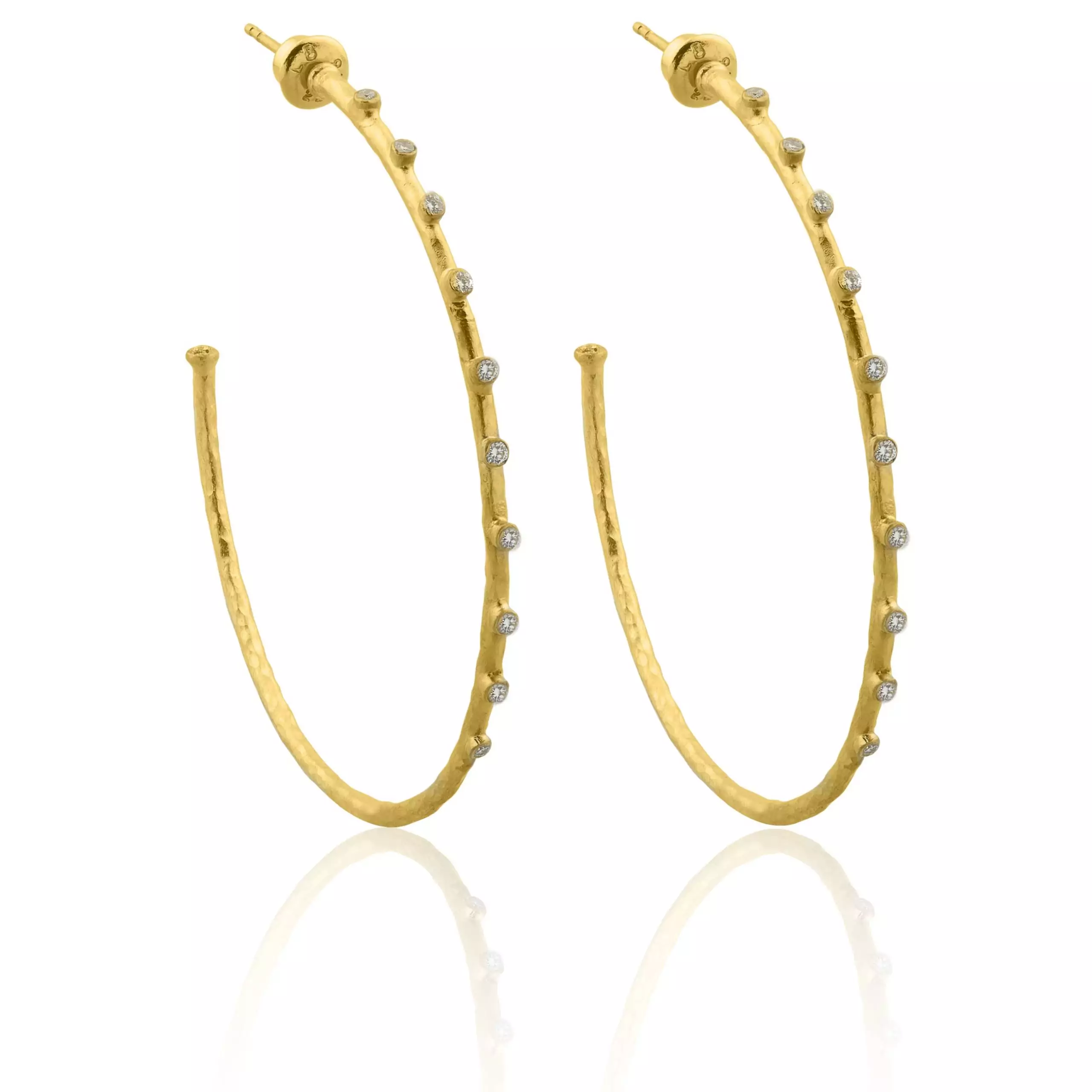 Lika Behar 24K Yellow Gold Pure Love Deserves Dima Hoop Earrings - DIMA-E-148-GD-L48