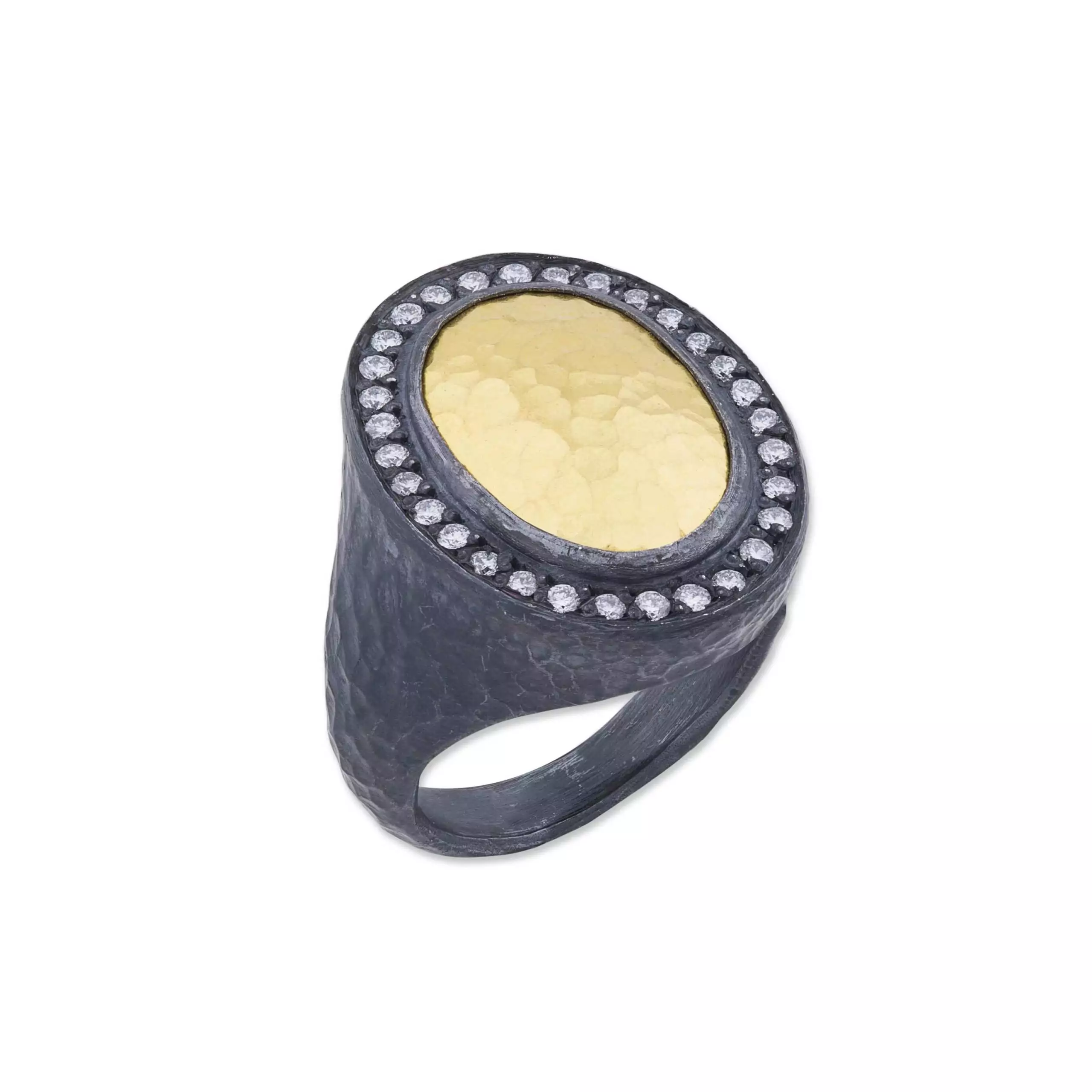 Sterling Silver and 24K Yellow Gold Pompei Ring - 6496