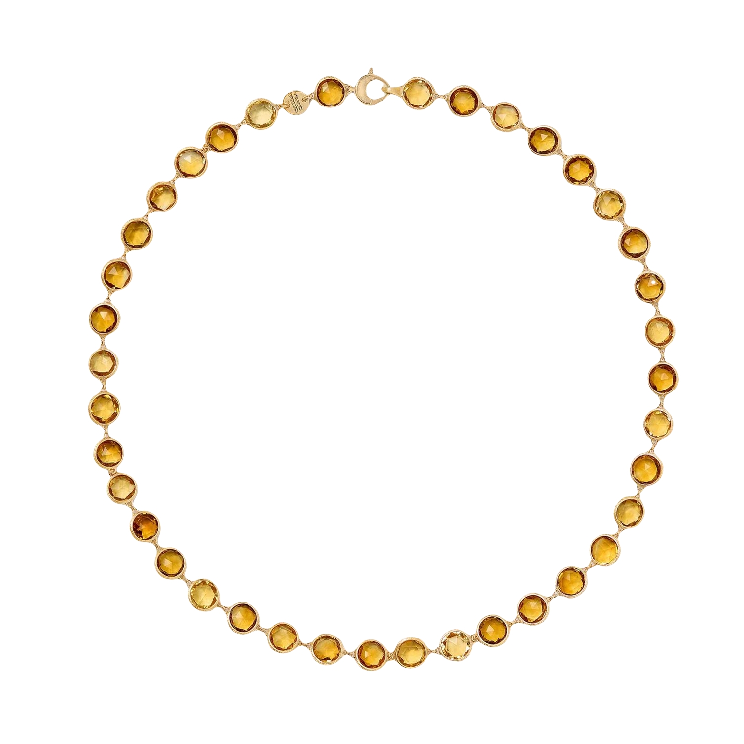 18Y M.BICEGO JAIPUR COLOR CITRINE NECKLACE, 16.5" - 6555