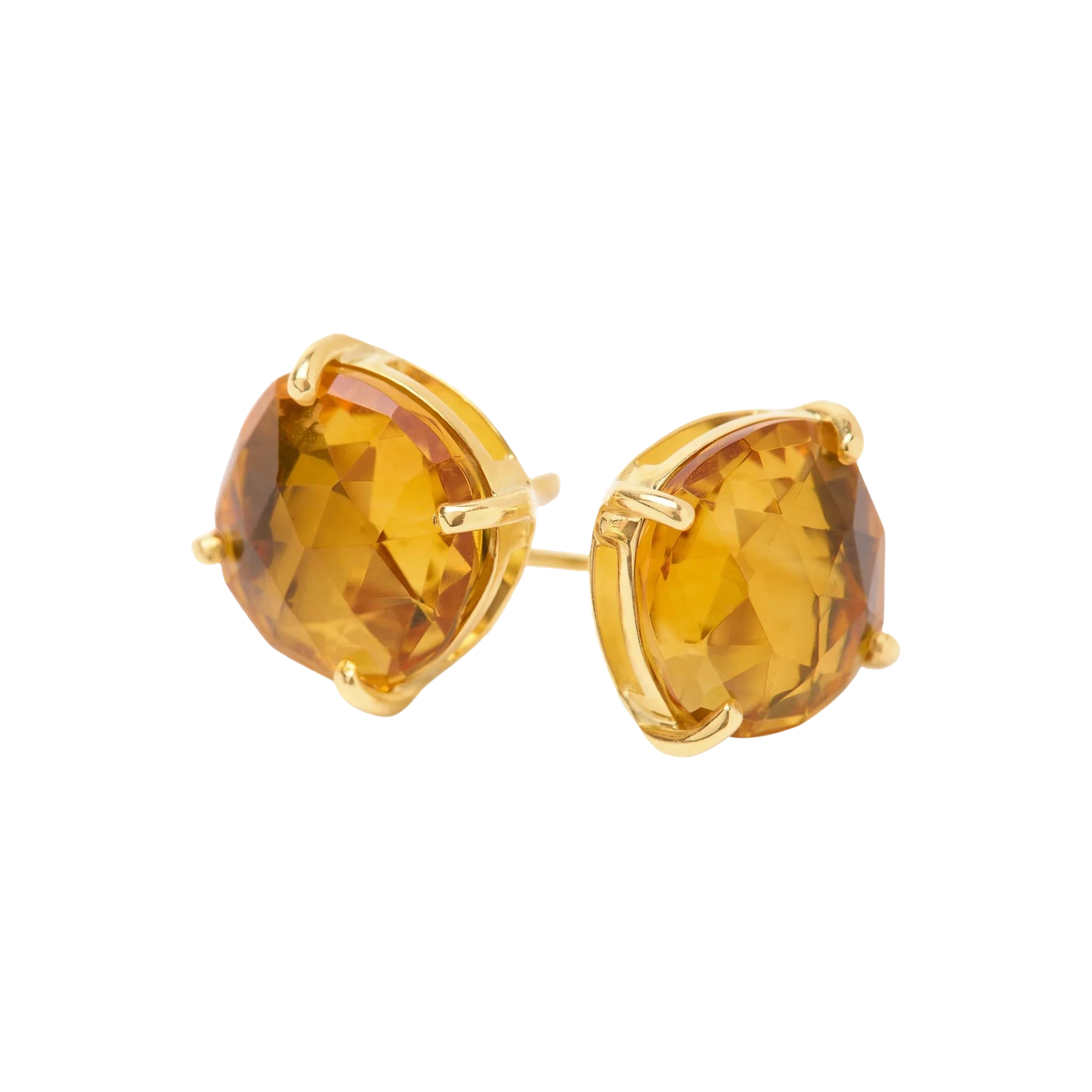 18Y M.BICEGO JAIPUR COLOR 0.43" CITRINE STUD EARRINGS - 6556