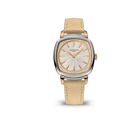18WR PATEK GONDOLO LADIES FIRST SILVER DIA BEIGE STRAP - 7043GR-001