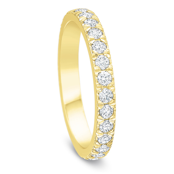 Precision Set 18K Yellow Gold Diamond Band