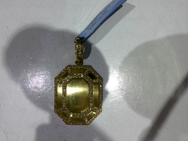 Penny Preville 18K Yellow Gold Art Deco Diamond Pendant