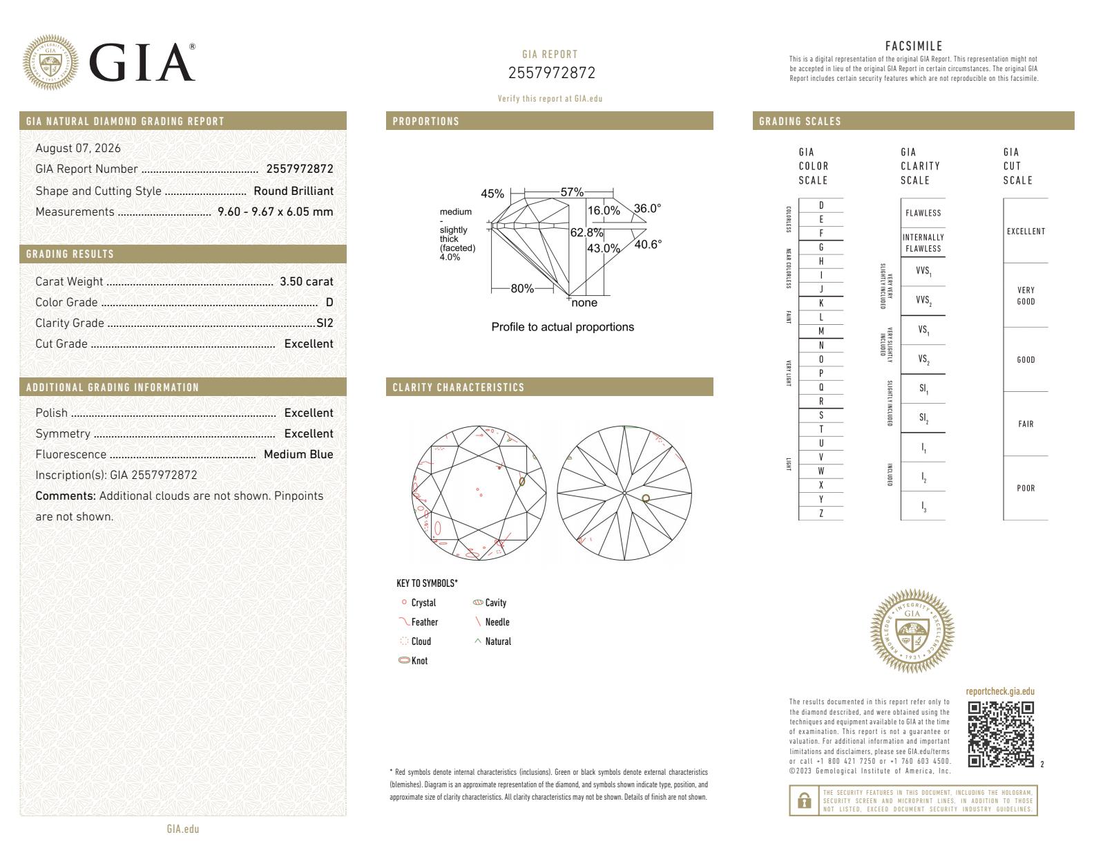3.50CT RBC D SI2 EX GIA - LPJ475133