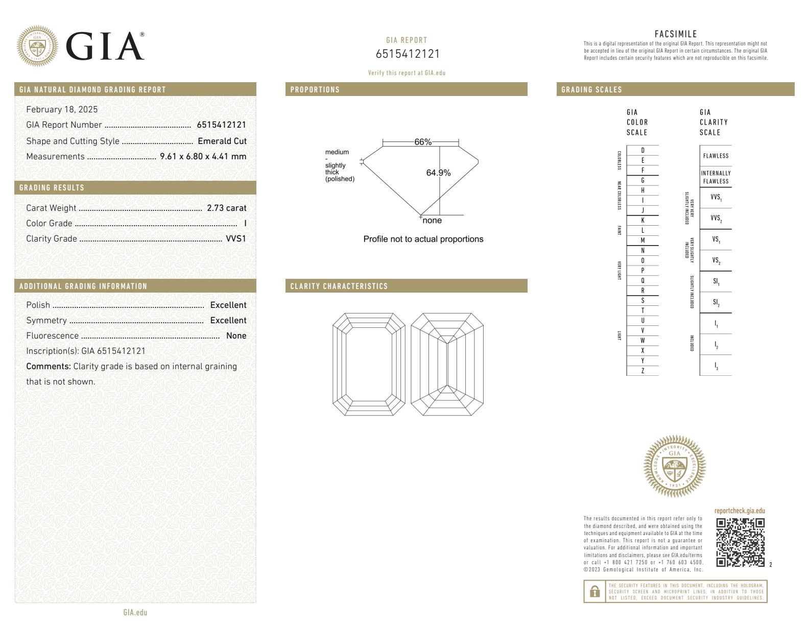 2.73CT EM I VVS1 GIA - 6345